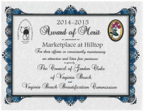 Hilltop Award of Merit 2014-2015